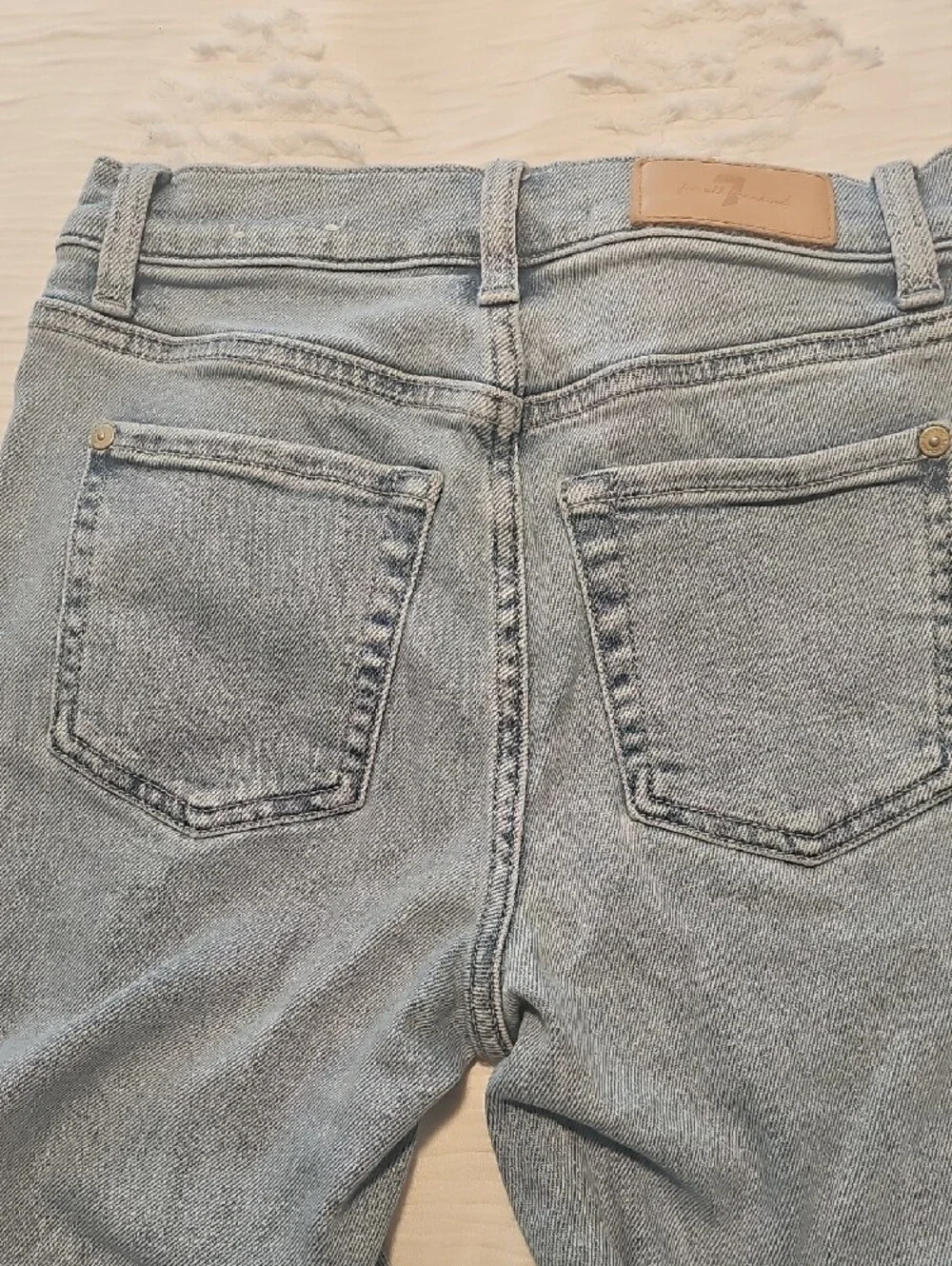7 For All Mankind Light Blue High-Rise Jeans